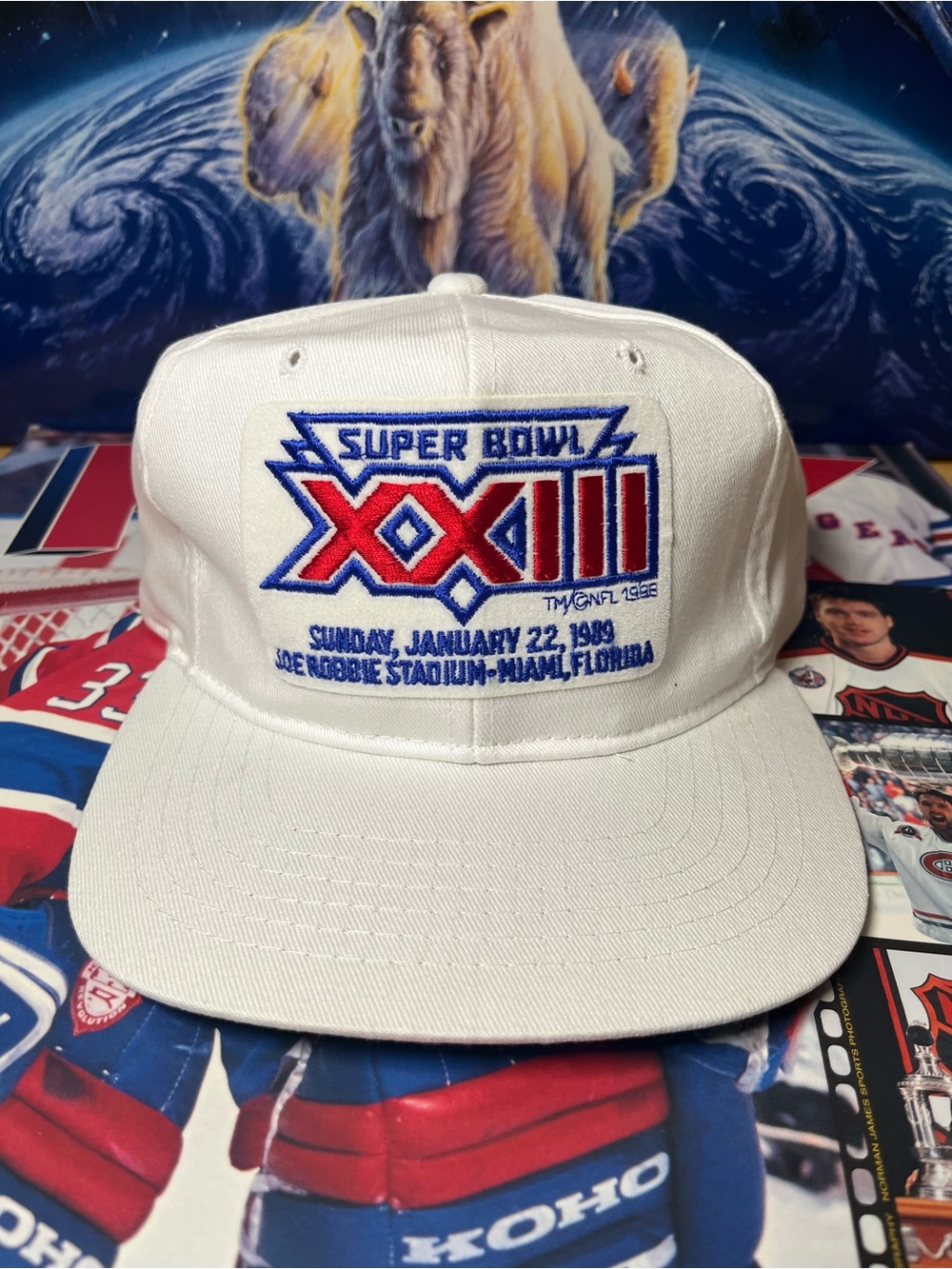 1989 Super Bowl XXlll 80’s snapback New Era baseball hat cap one size